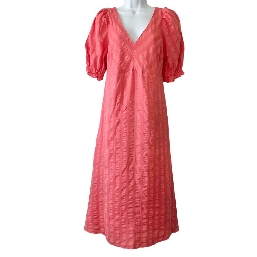 The Nines by HATCH Women’s Coral 1/2 Sleeve Stripe Tonal Maternity Dress- Small
